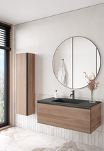 Тумба с раковиной Armadi Art QUATRO 1 100 WILLOW/профиль ANTHRACITE/раковина ANTHRACITE