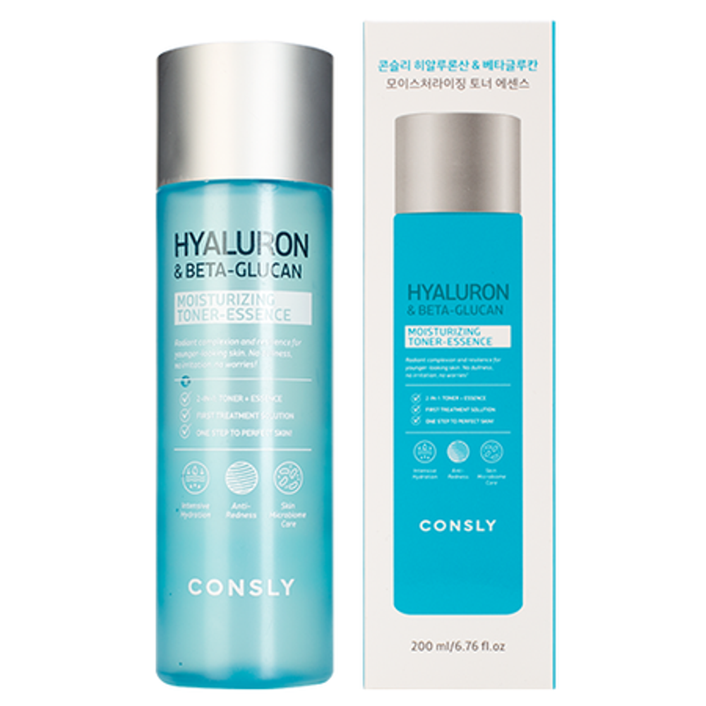 [Consly] Hyaluronic acid & beta-glucan - Тонер-эссенция с гиалуроновой кислотой и бета-глюканом, 200 мл