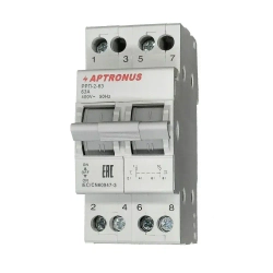 Переключатель ручной реверсивный трехпозиционный (реверсивный рубильник) РРП-2-63, APTRONUS, 2P, 63А.