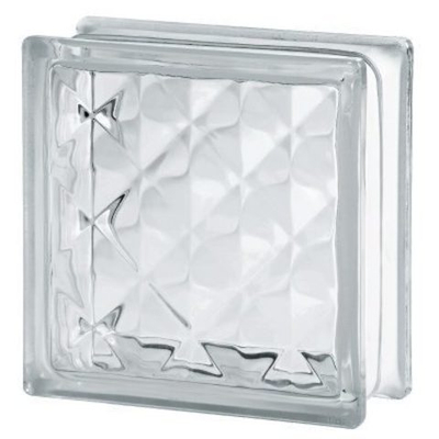 Стеклоблок бесцветный пирамида Vitrablok 19х19х8