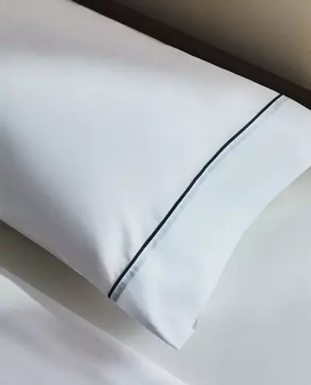 ZARA HOME НАВОЛОЧКА С КАНТОМ, СИНИЙ
