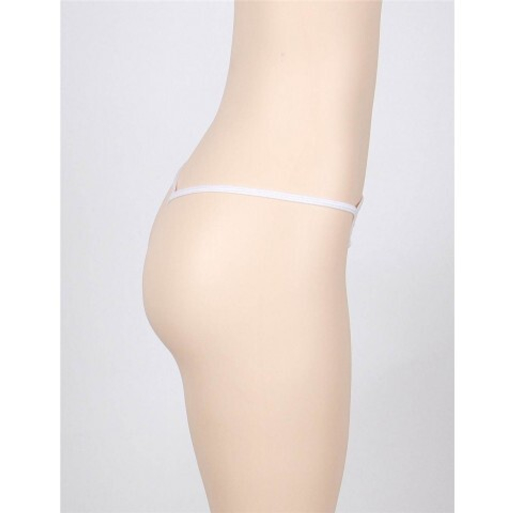 Стринги женские Delicate с цветочным принтом, белые, XS-S