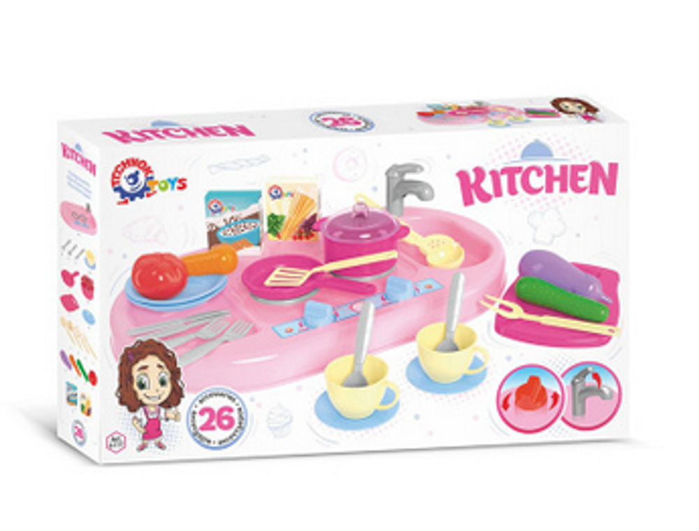 Кухня №5 с набором посуды (Технок)
