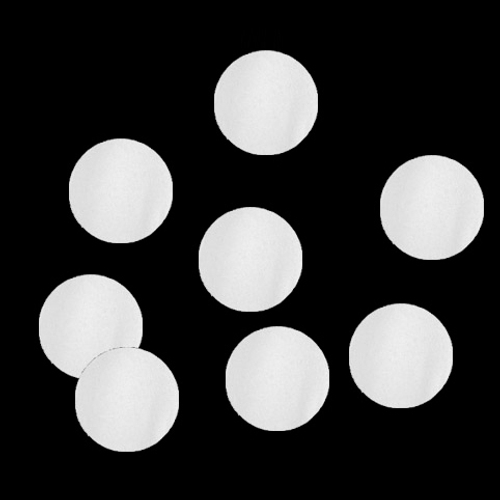 Конфетти "Круги белые" бумажные 2,3 см / 50 г