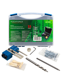 Кондуктор для сверления отверстий, набор 35пр. RockForce RF-44120C