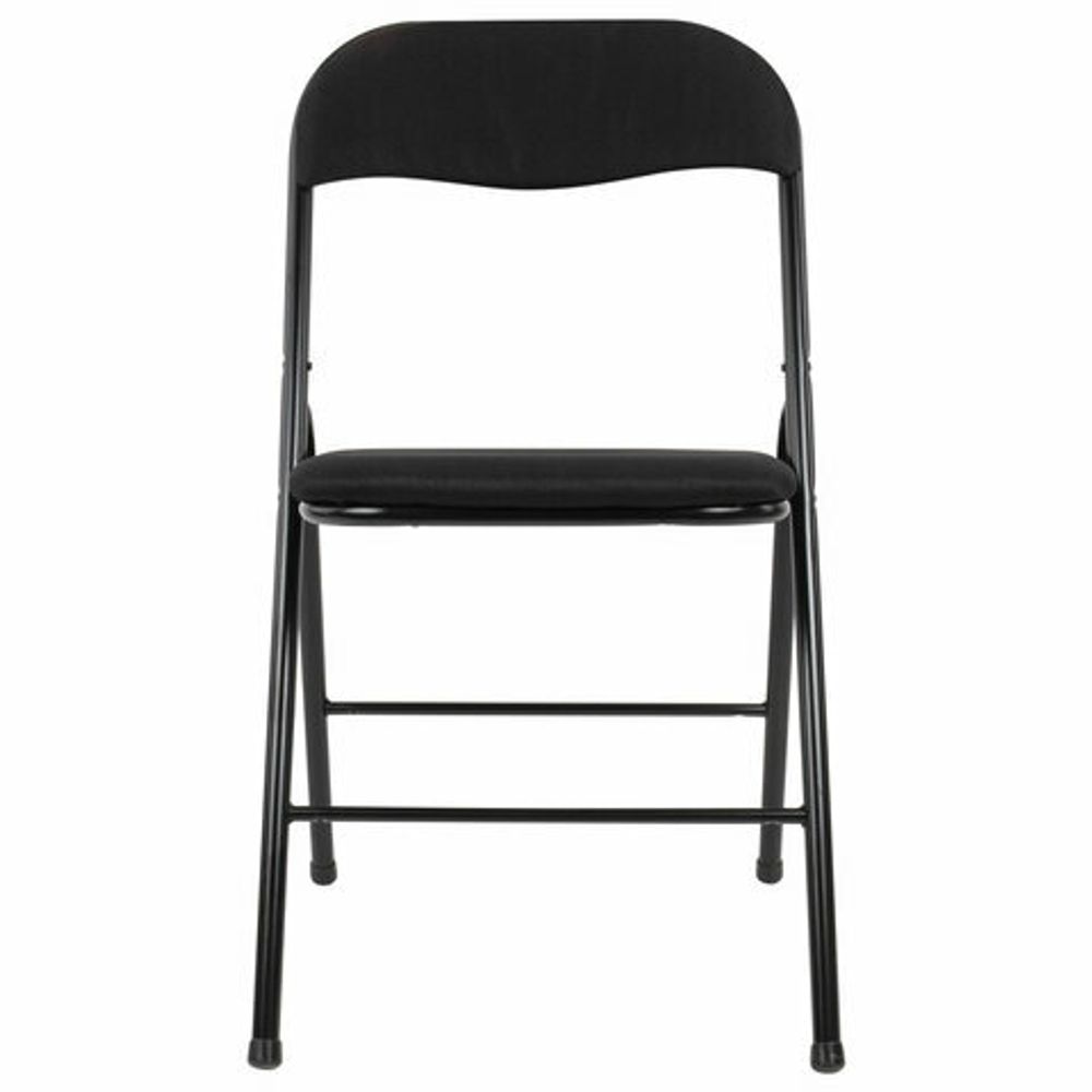 Стул складной BRABIX "Golf CF-007", чёрный каркас, чёрная ткань, 532892