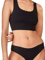 Укороченный топ с фигурным вырезом горловины (Размер: XL) (Цвет: кофейный)