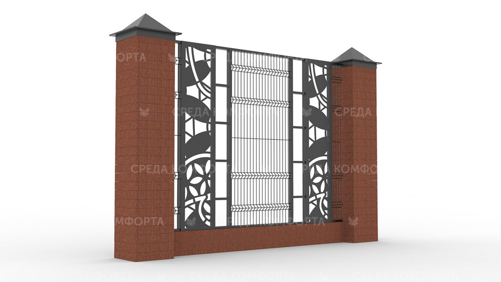 Деревянный забор ZBR0095