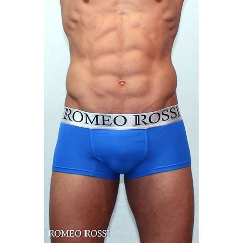 Мужские трусы боксеры синие Romeo Rossi Steel  Blue Boxer RR00014