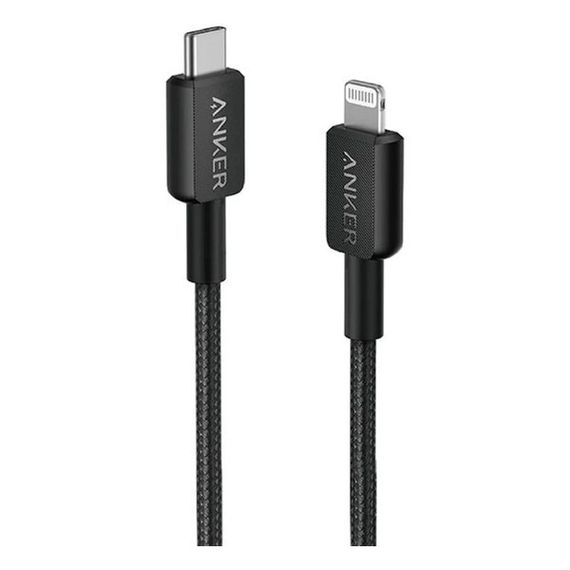 Кабель Anker 322 USB-C to Lightning 1.8 м Nylon (A81B6H11) Black