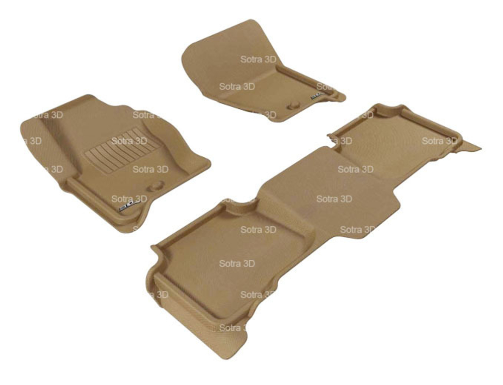 Коврики салона для Land Rover Discovery 4 Sotra 3D Lux бежевые. Артикул ST 74-00663