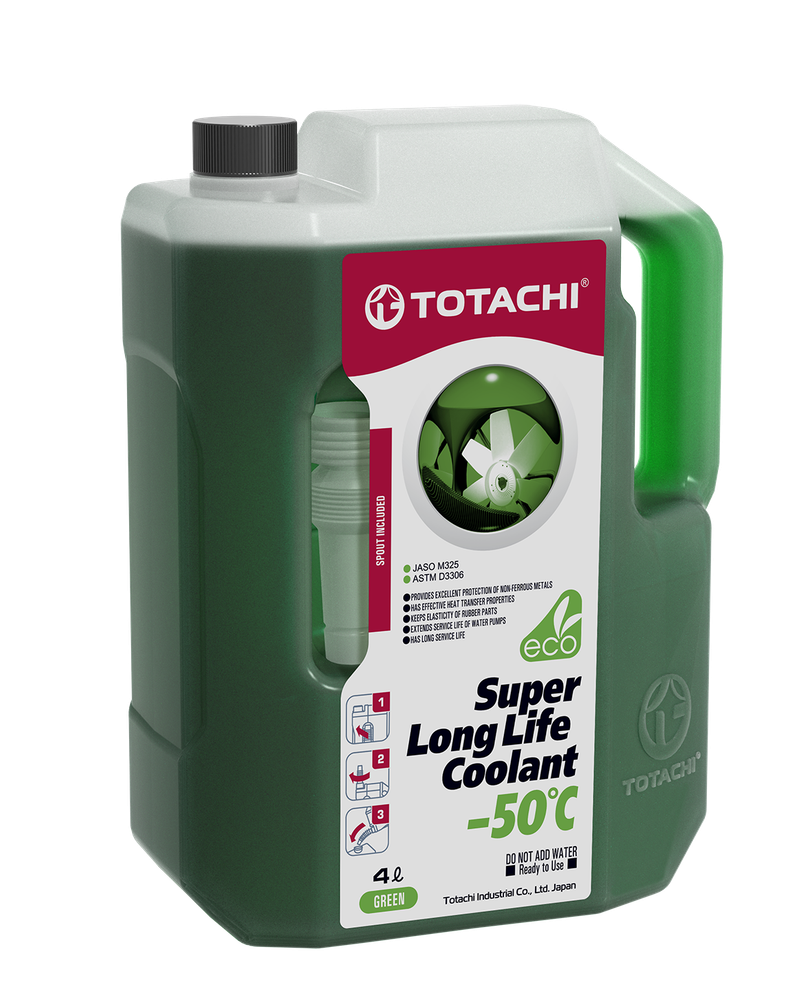 TOTACHI  SUPER LONG LIFE COOLANT Green -50°C Антифриз зеленый 5л