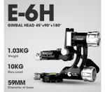 Штативная голова Fotopro E-6H, карданная, до 10 кг
