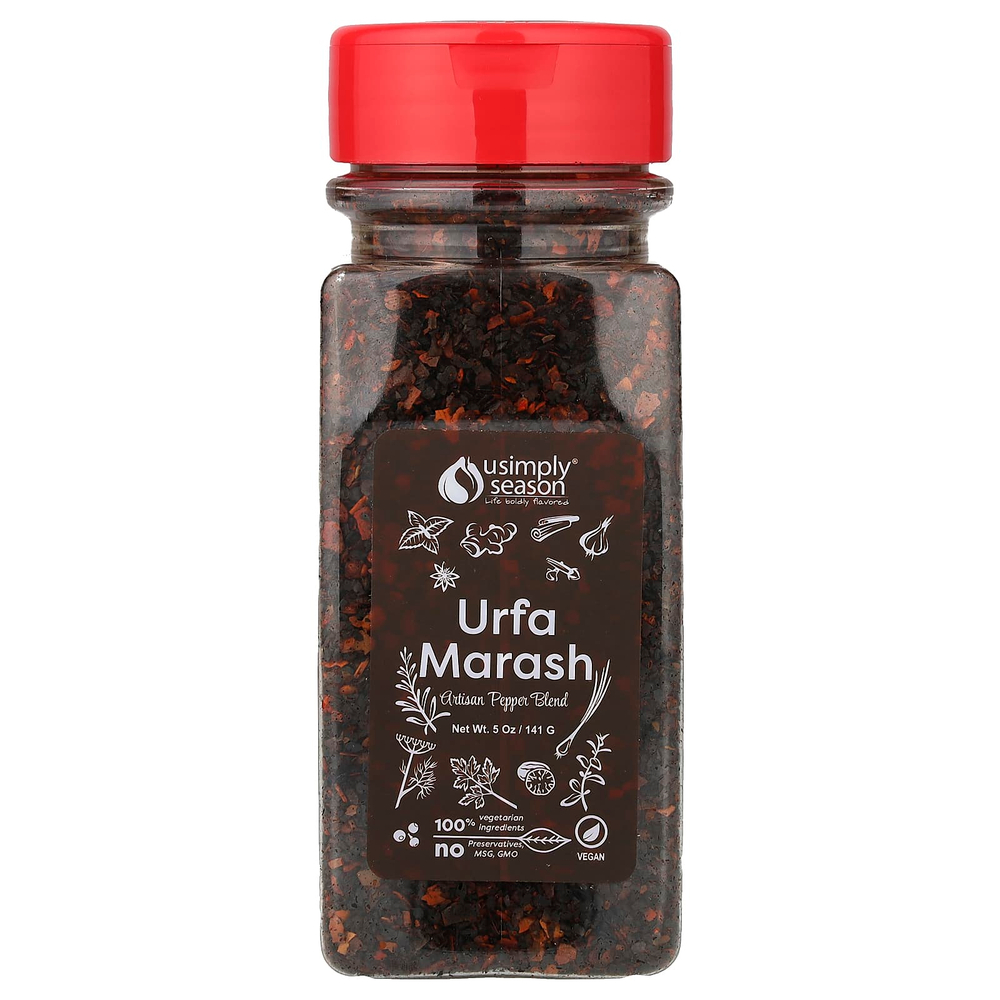 USimplySeason, Artisan Pepper, смесь перцев, урфа мараш, 141 г (5 унций)