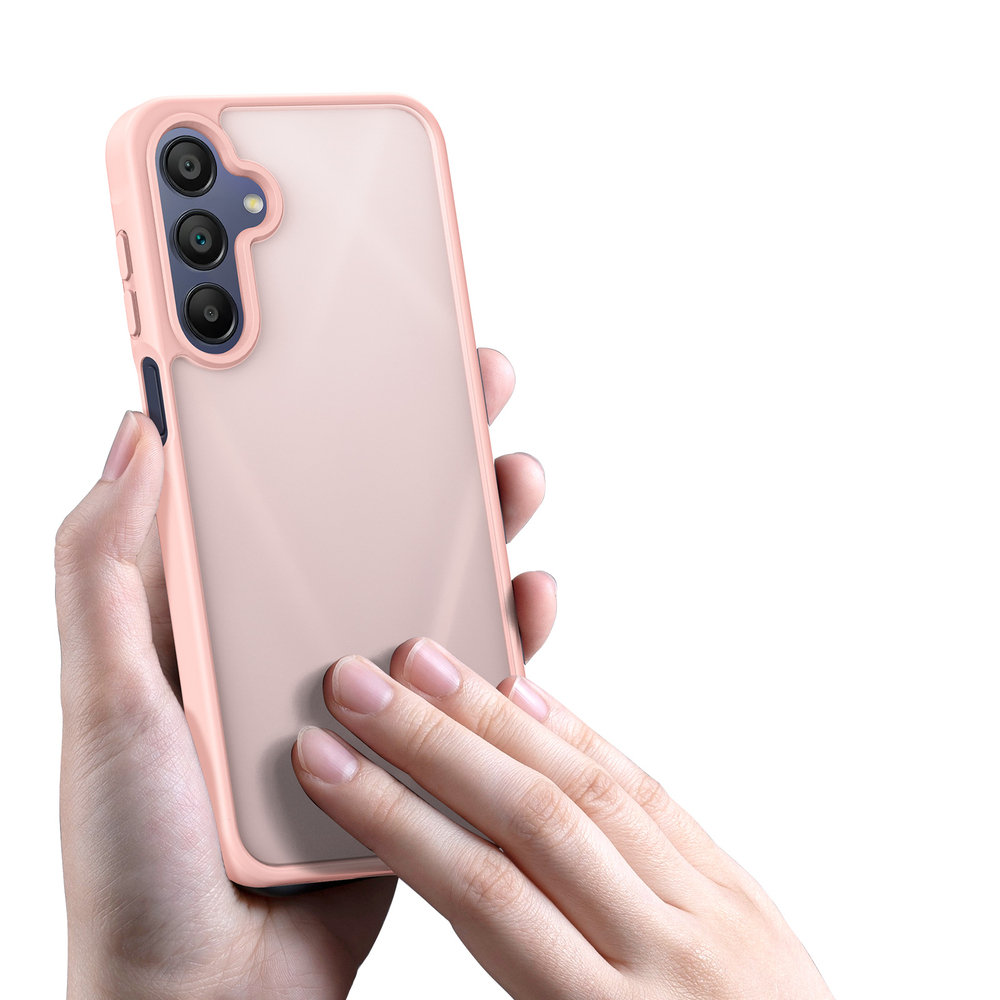 Прозрачный матовый чехол светло-розового цвета для Samsung Galaxy A17 (5G, 4G), Galaxy A26 5G и Galaxy A16 (5G, 4G), серия Yind Series от Dux Ducis