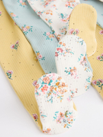 Комбинезон / Cлип для малышей Next N77-690, 3 шт., Голубой, Светло-желтый