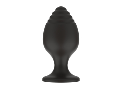 Силиконовая анальная пробка черная M (7.2*3.5cm) 3303-02
