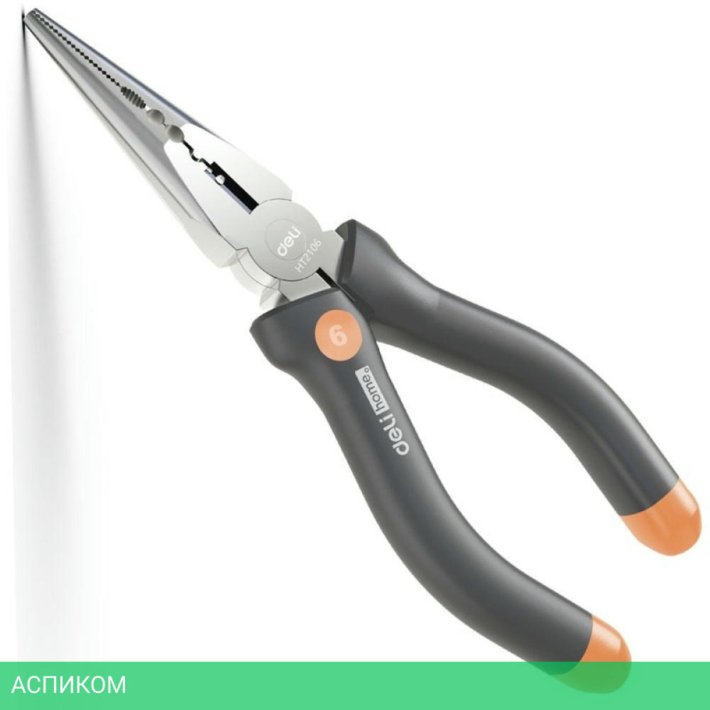 Плоскогубцы Deli HT2106C Gray