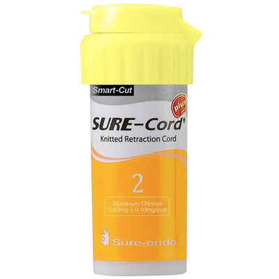 Sure-cord Plus #2 с пропиткой (254см) Шуре Корд Плюс №2, ретракционная нить десневая