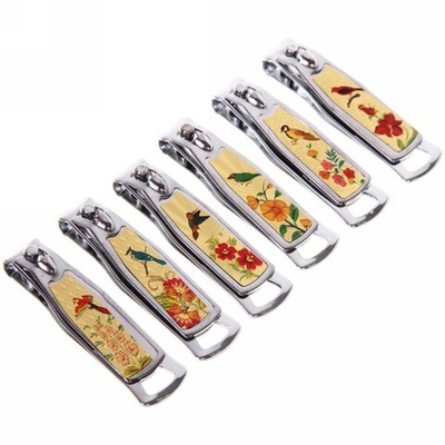 Кусачки для ногтей «Нежные цветы», цвет серебро/золото, 5см