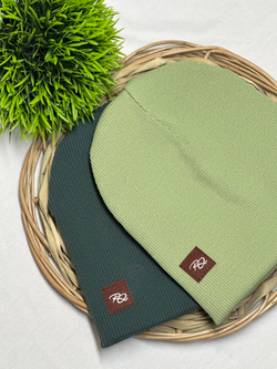 Шапка-снуд детская 2-х слойная Полынь