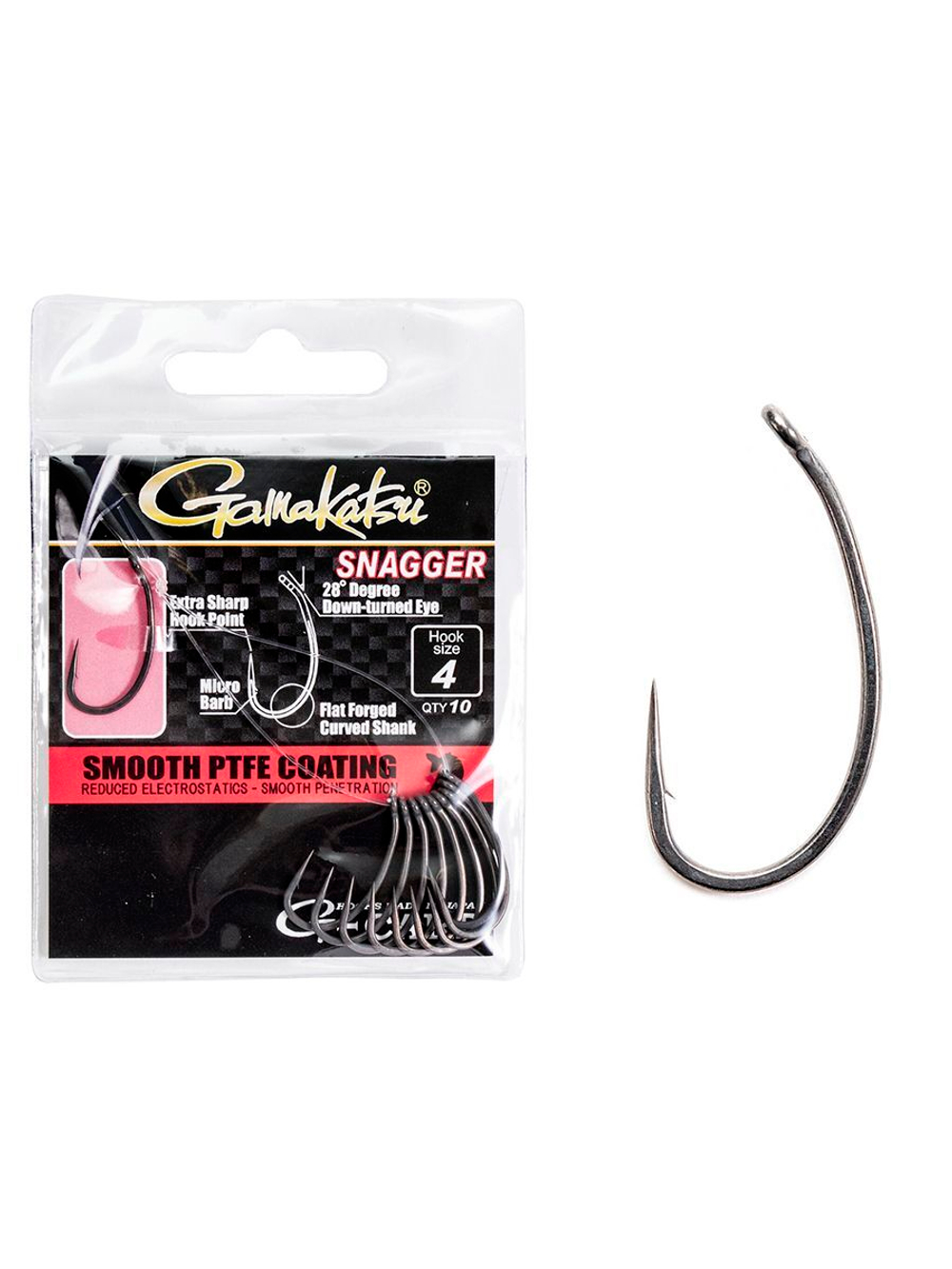 Крючки Gamakatsu G-Carp SNAGGER HOOKS размер 02 (упк.10шт.)