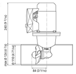 Подруливающее устройство 1,3 кВ, 25 кгс, 12 В, 110 мм (10269685)