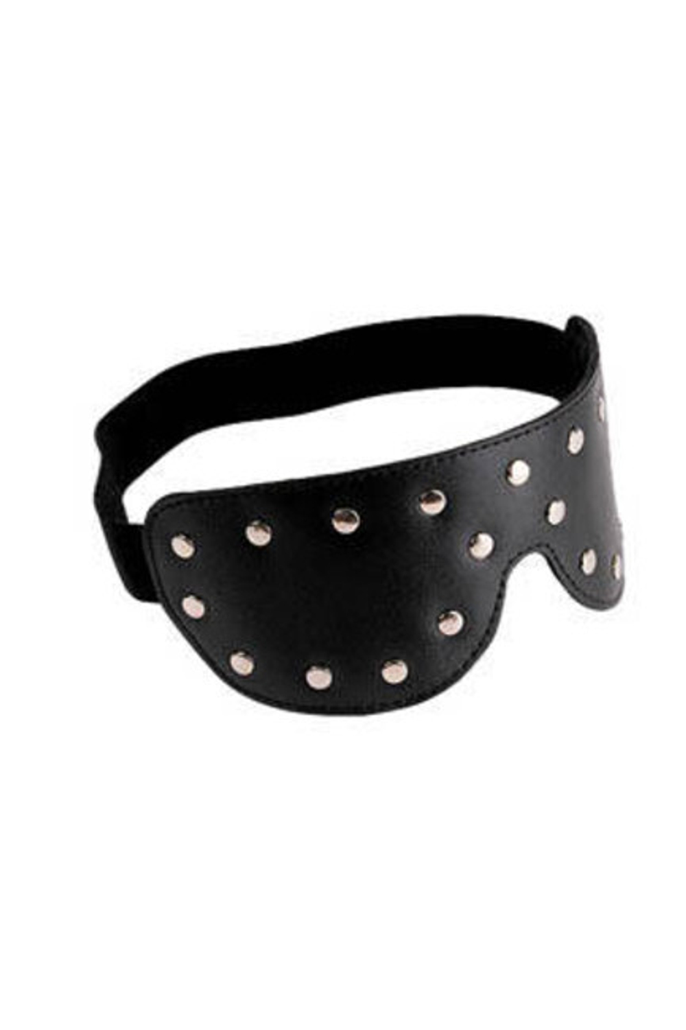 Кожаная черная закрытая маска Sitabella (черный с серебряным) (Цвет: черный с серебряным)