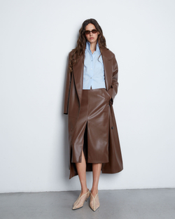 Рубашка без рукавов из хлопка голубой