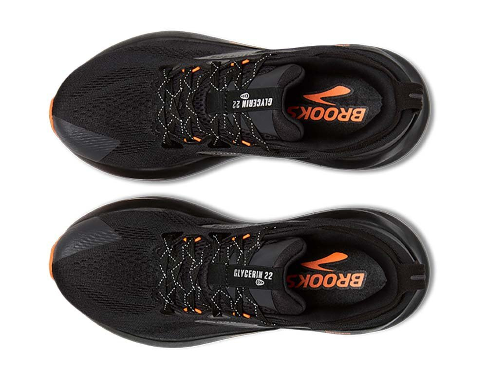 Кроссовки для бега мужские Brooks Glycerin 22 M Черно-Оранжевые