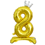 Шар фольгированный Цифра 8 81 см (Золотой)