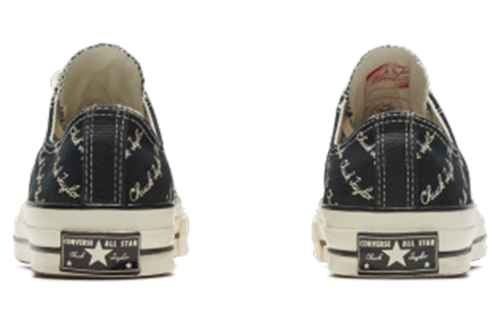Chuck 70 Converse Low "Scripted Signature Print - Black Egret"