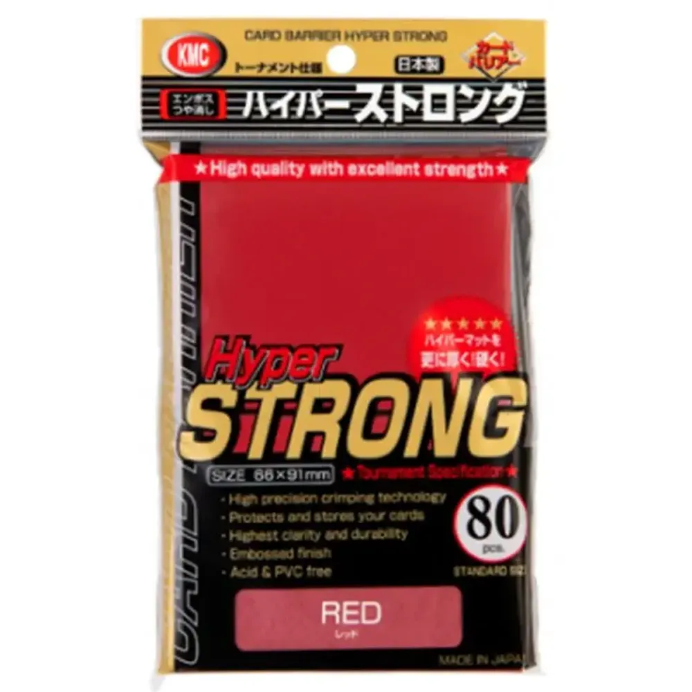 Протекторы KMC Standard Sleeves - Hyper Strong Red (80 штук)