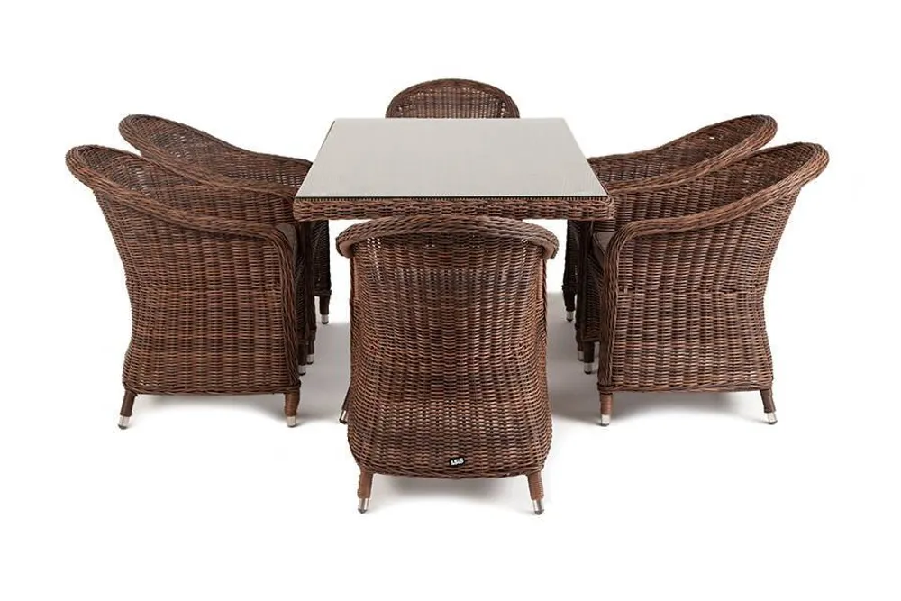 "Эспрессо" обеденная группа плетеная, цвет коричневый