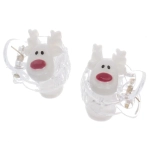 Заколки - крабы для волос 2шт на блистере «Новогодние друзья - Оленёнок Руперт», 2см (в пакете с подвесом)