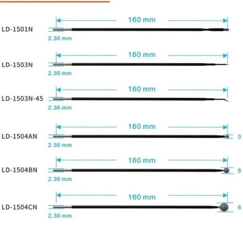 Набор электродов 160 мм. монополярных для коагулятора ЭХВЧ с диаметром штекера 2,4 мм