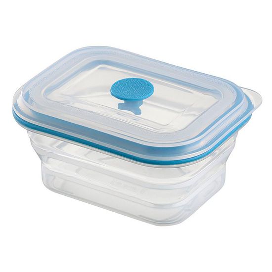 Контейнер для переноски и хранения силиконовый складной Silikobox, 400 мл, синий