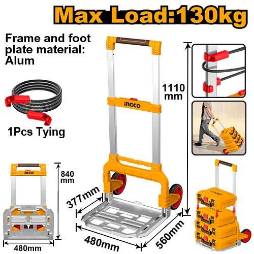 Тележка ручная складная 1110/840х560х480х377 мм INGCO HHWB61201 INDUSTRIAL