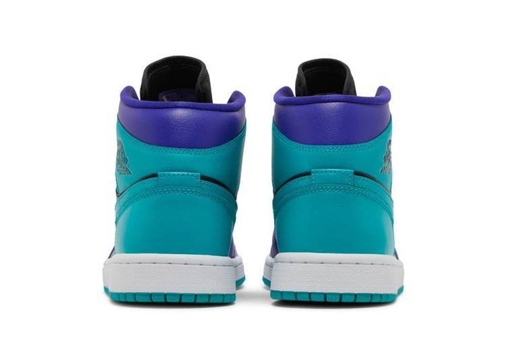 Кроссовки Jordan Air Jordan 1 Mid Black Grape (Женская размерная сетка)