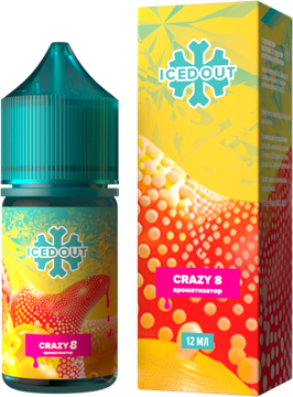 Ароматизатор Glitch Sauce ICED OUT Crazy 8 (Жвачка Клубника Банан)