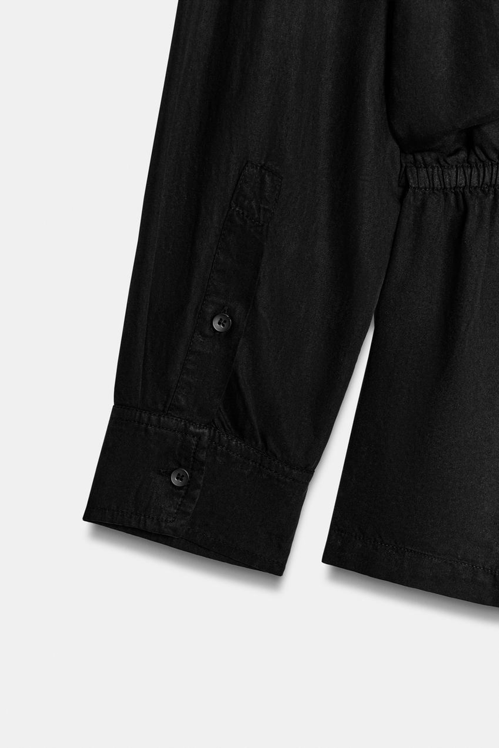 ZARA КОМБИНЕЗОН ИЗ ЛИОЦЕЛЛА, ЧЕРНЫЙ