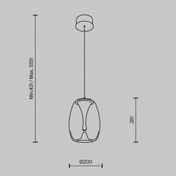 Подвесной светильник Maytoni Splash MOD282PL-L8G3K