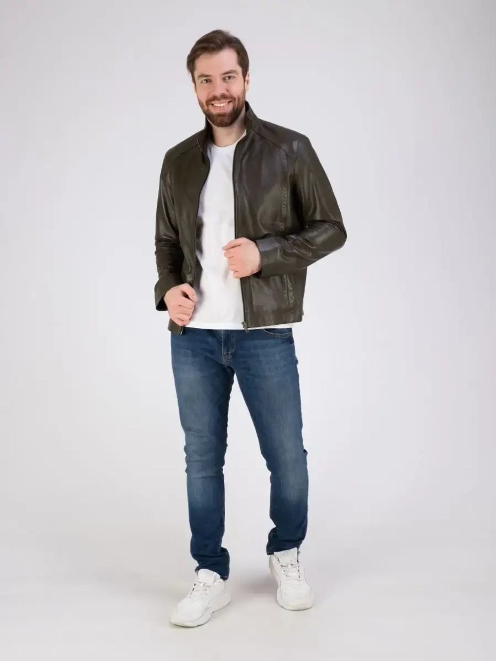 Кожаная куртка демисезонная