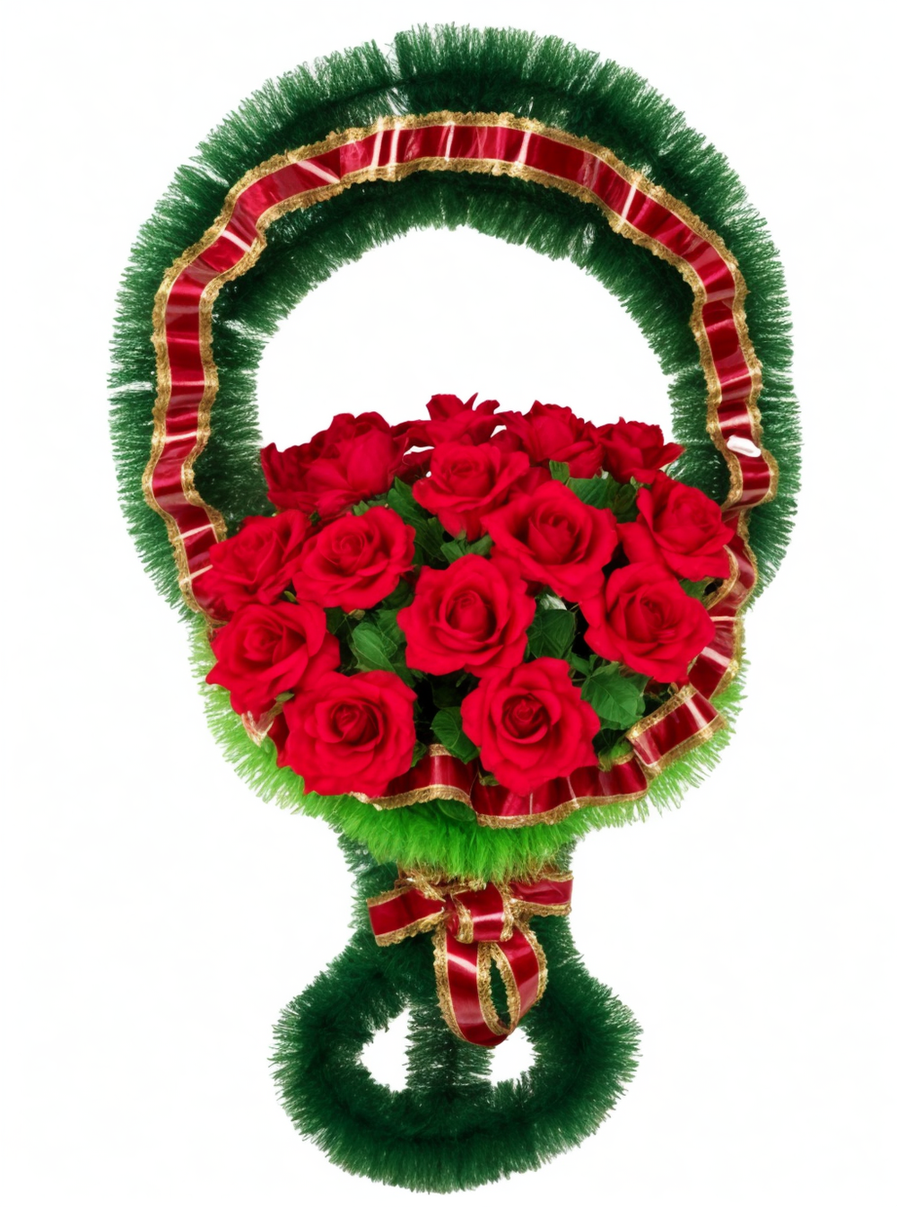 Ритуальная корзина Бархатные розы большая 95*60