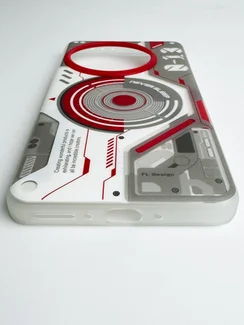 Защитный чехол для Oneplus 13 красно-белый (Red-white)