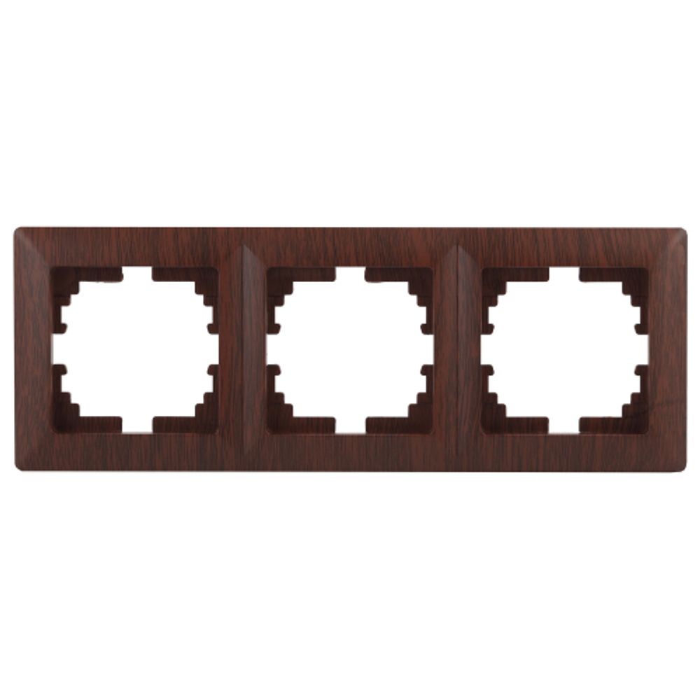 Рамка для розеток и выключателей Intro Solo 4-503-10 на 3 поста, СУ, венге