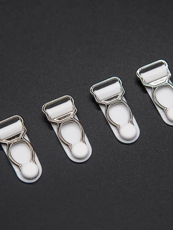 Чулкодержатель, металл/резина, белый 001