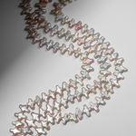 Жемчуг культивированный барочный белый "Крестик", поперечное отверстие, 14*9мм