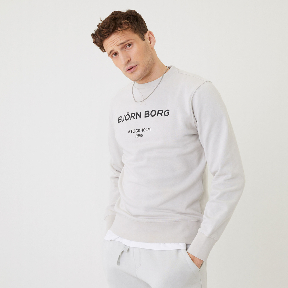 Мужская кофта теннисная Björn Borg Borg Sweatshirt Men - Cream