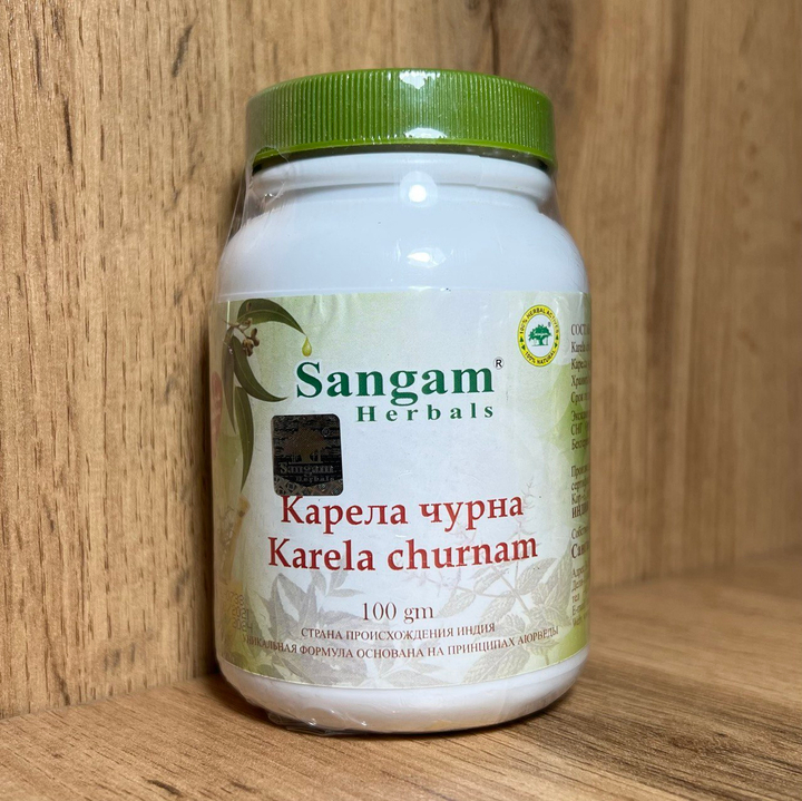 Sangam Herbals Карела чурна смесь сухого растительного сырья Karela Churna (Момордик) 100 г